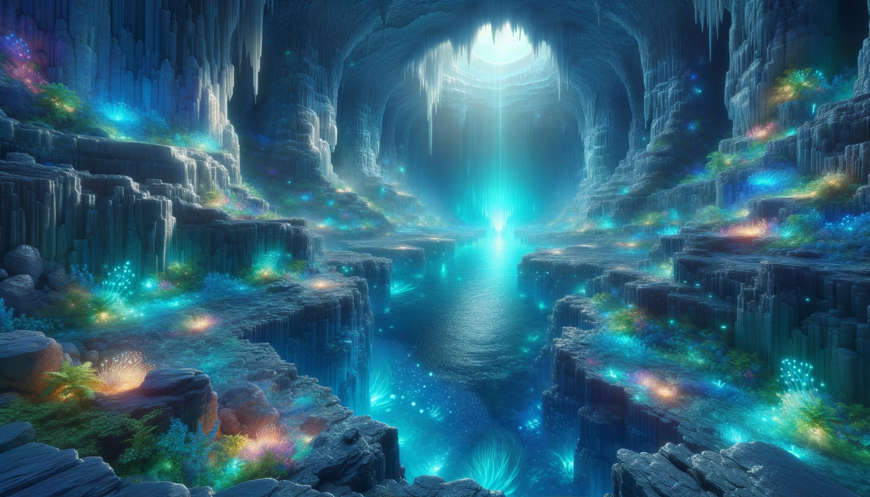 Underwater Cave Background